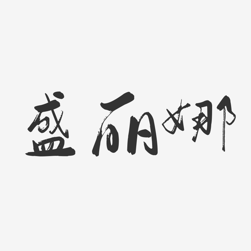 盛丽娜-行云飞白字体签名设计