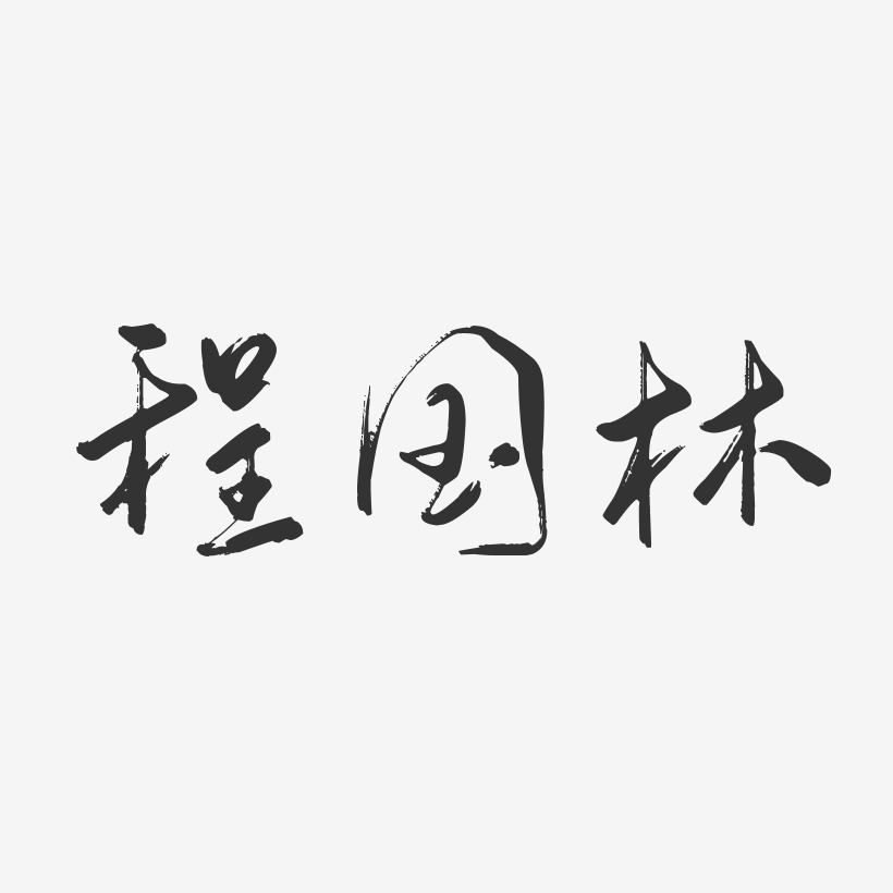 程国林-行云飞白字体签名设计
