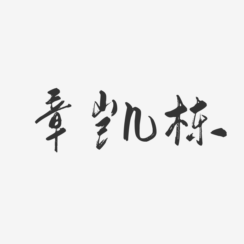 章凯栋-行云飞白字体签名设计