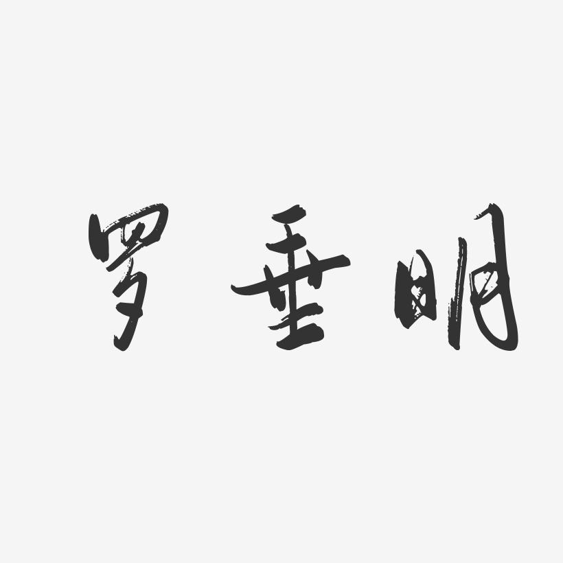 罗垂明-行云飞白字体签名设计