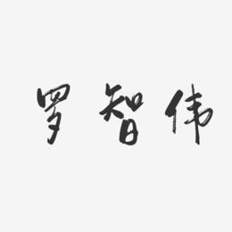 罗智伟-行云飞白字体签名设计