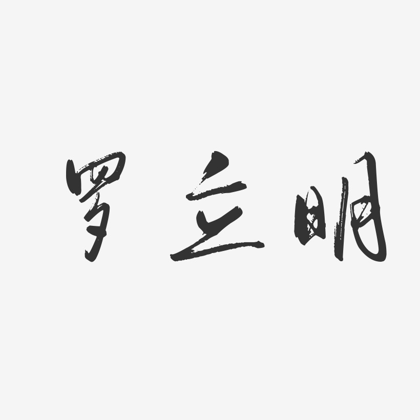 罗立明-行云飞白字体签名设计