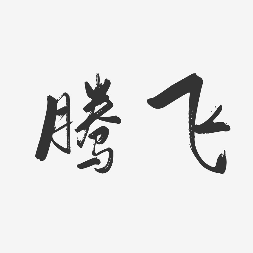 腾飞-行云飞白字体签名设计