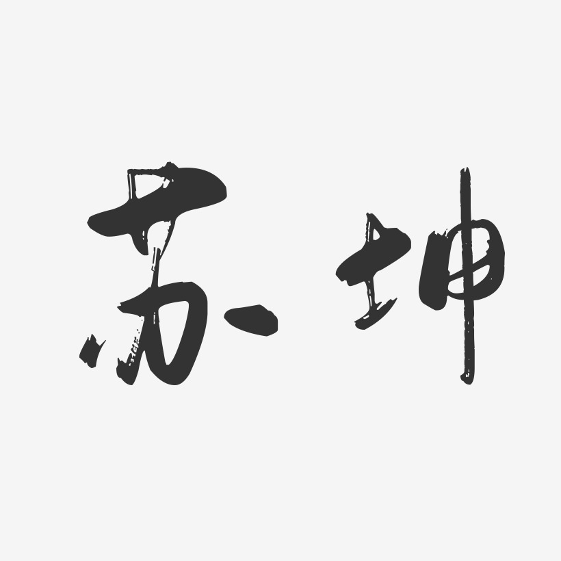 苏坤-行云飞白字体签名设计