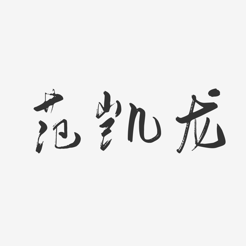 範凱龍-行雲飛白字體簽名設計