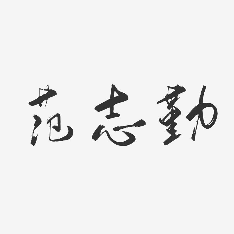 范志勤-行云飞白字体签名设计