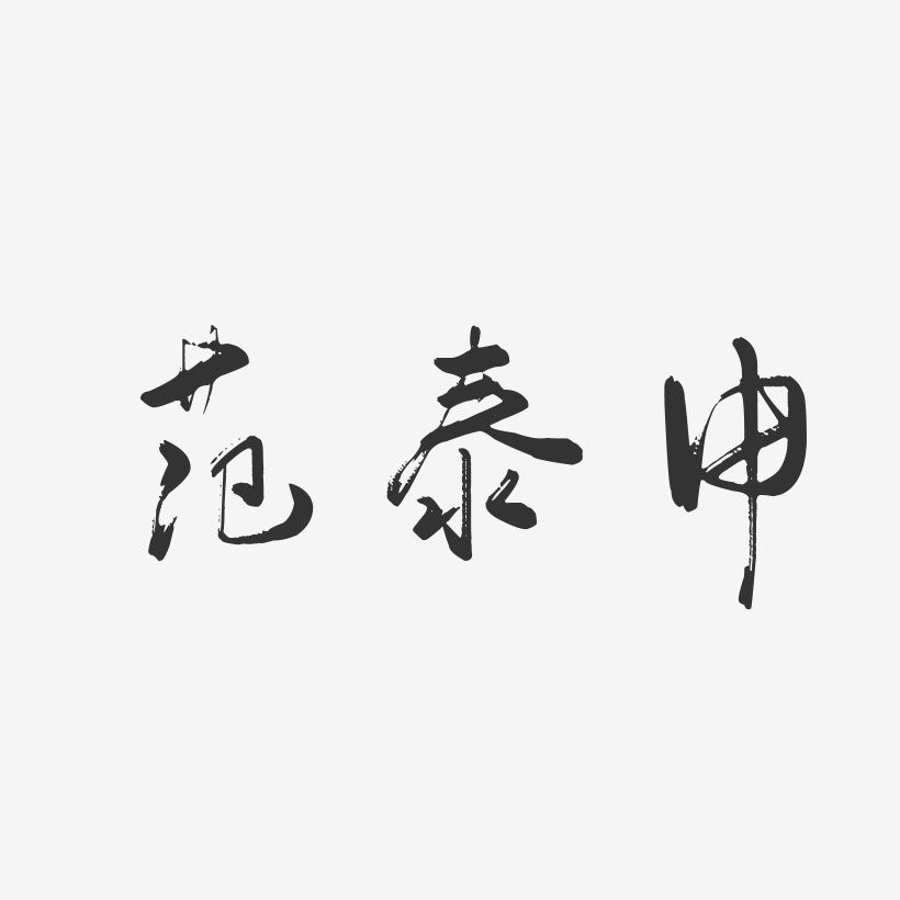 范泰申-行云飞白字体签名设计