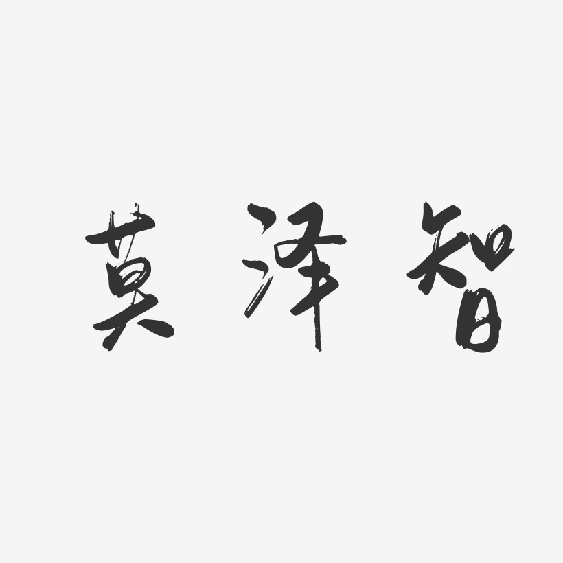 莫泽智-行云飞白字体签名设计