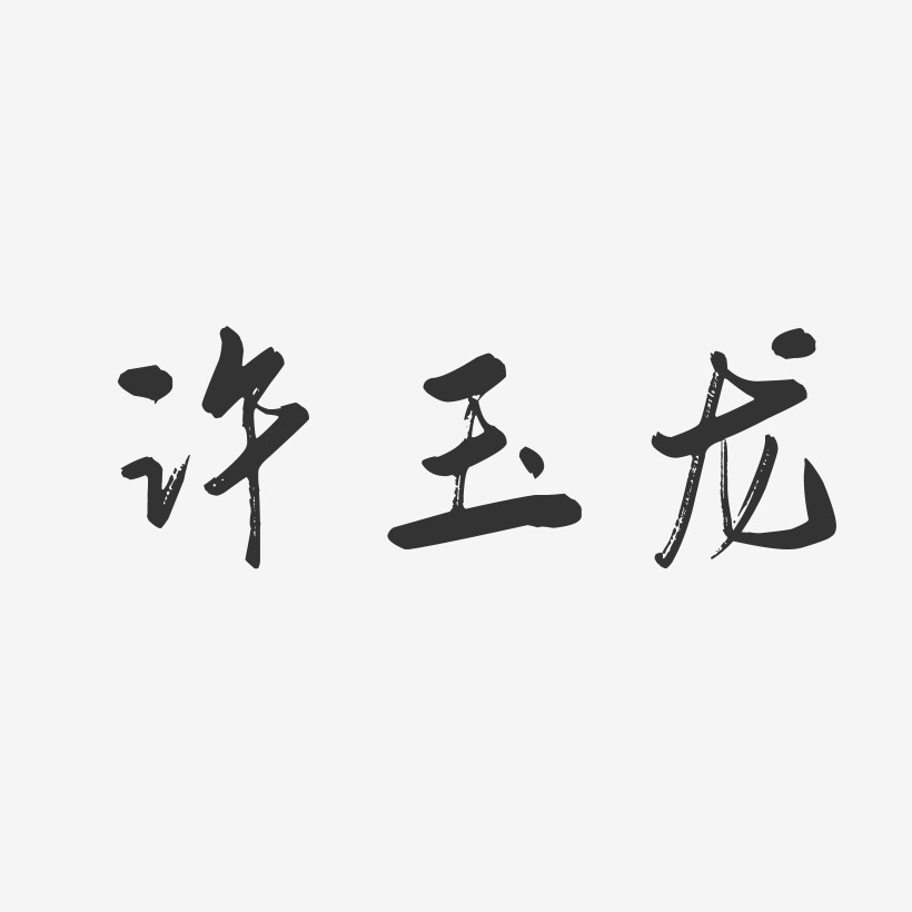 许玉龙-行云飞白字体签名设计