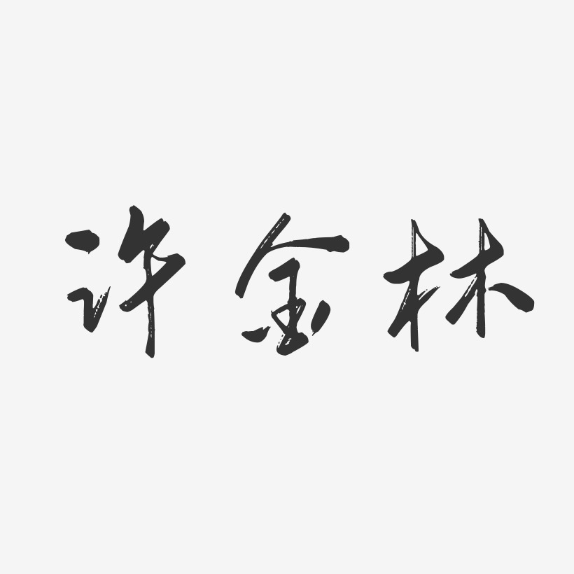 许金林-行云飞白字体签名设计