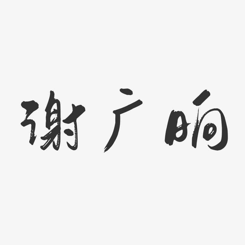 谢广晌-行云飞白字体签名设计
