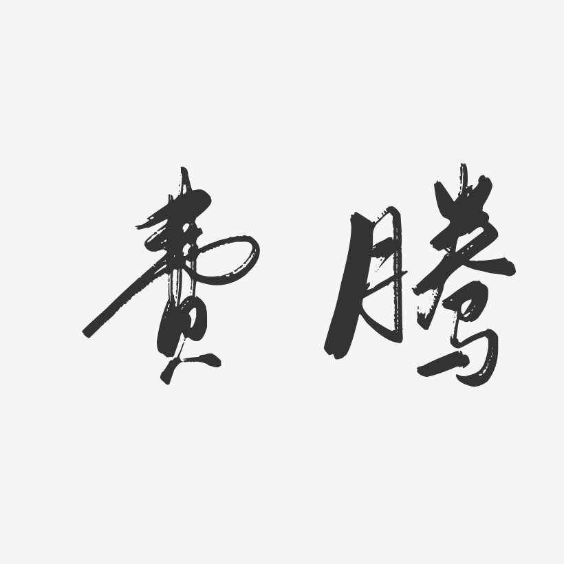 费腾-行云飞白字体签名设计