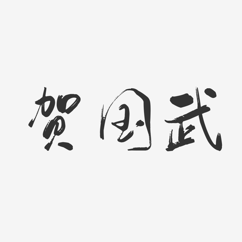 贺国武-行云飞白字体签名设计