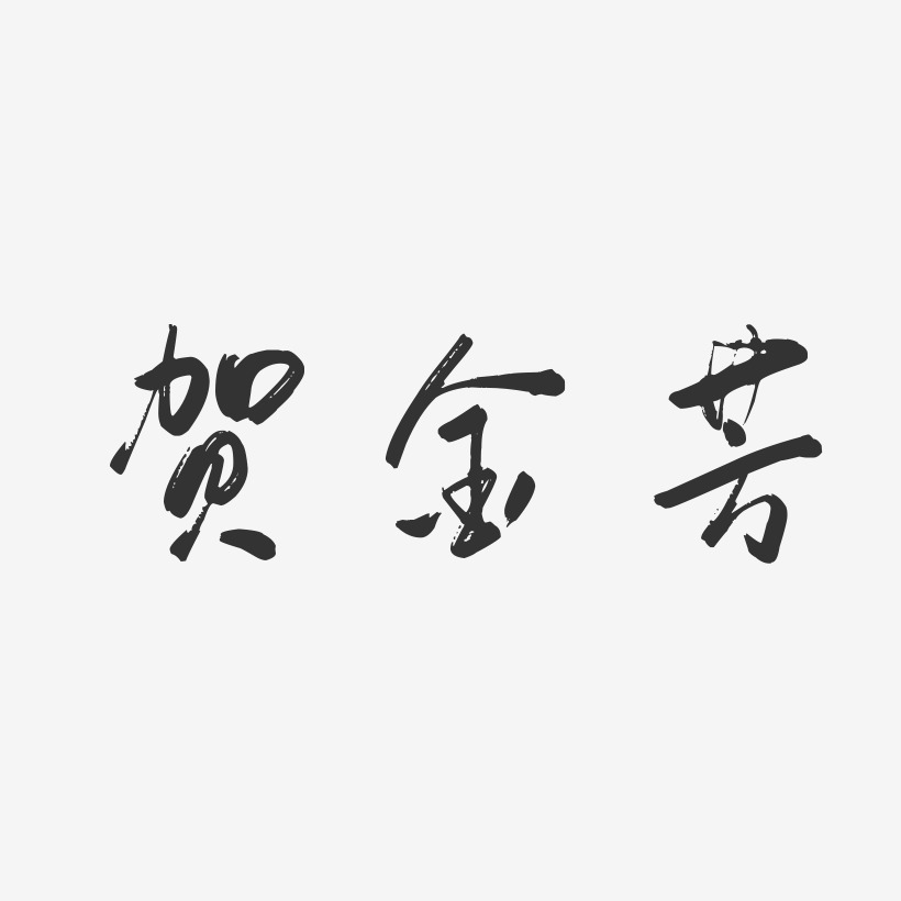 贺金芳-行云飞白字体签名设计