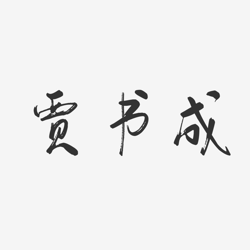 贾书成-行云飞白字体签名设计