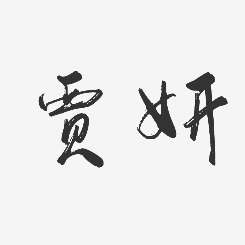 贾妍-行云飞白字体签名设计