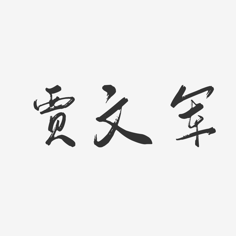 贾文军-行云飞白字体签名设计