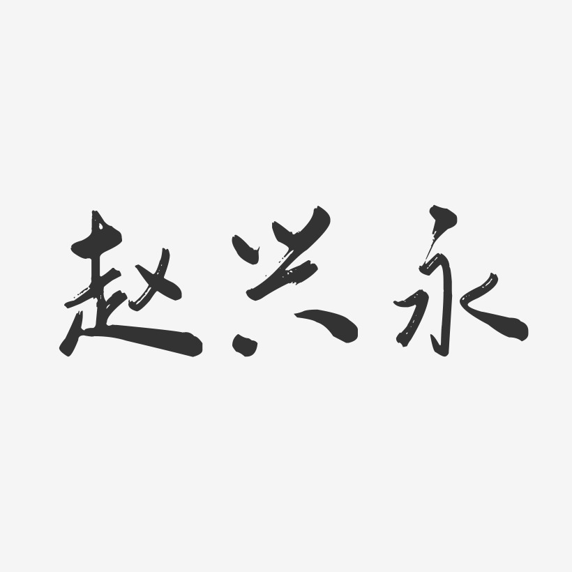 赵兴永-行云飞白字体签名设计