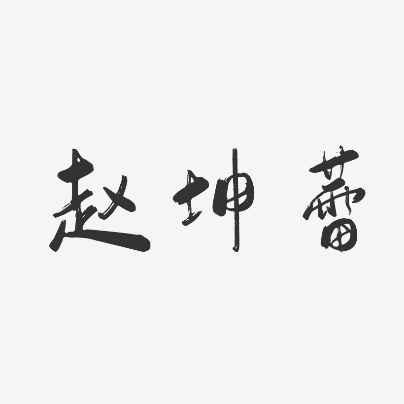 赵坤蕾-行云飞白字体签名设计
