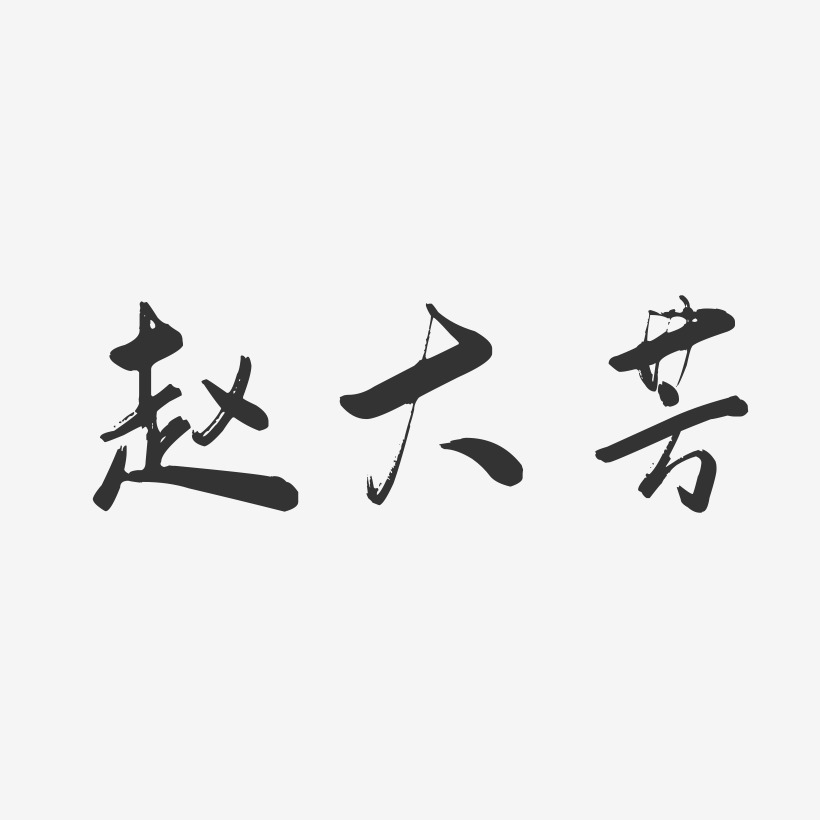 赵大芳-行云飞白字体签名设计