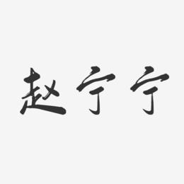 赵宁宁-行云飞白字体签名设计