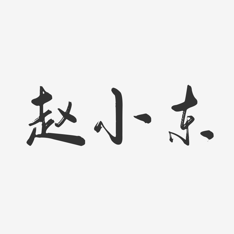 赵小东-行云飞白字体签名设计