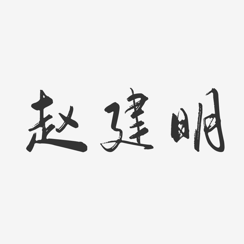 赵建明-行云飞白字体签名设计
