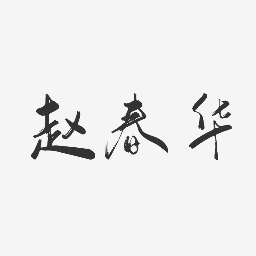 赵春华-行云飞白字体签名设计