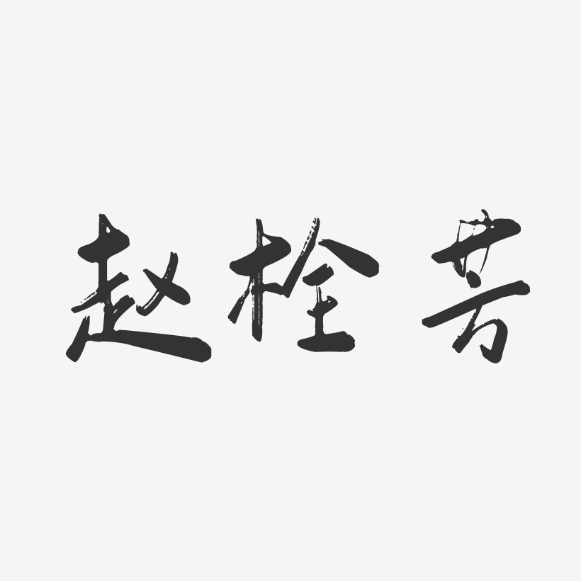 赵栓芳-行云飞白字体签名设计