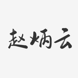 赵炳云-行云飞白字体签名设计
