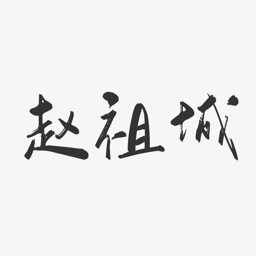 赵祖城-行云飞白字体签名设计