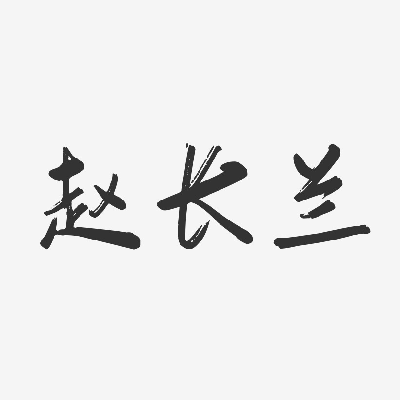 赵长兰-行云飞白字体签名设计