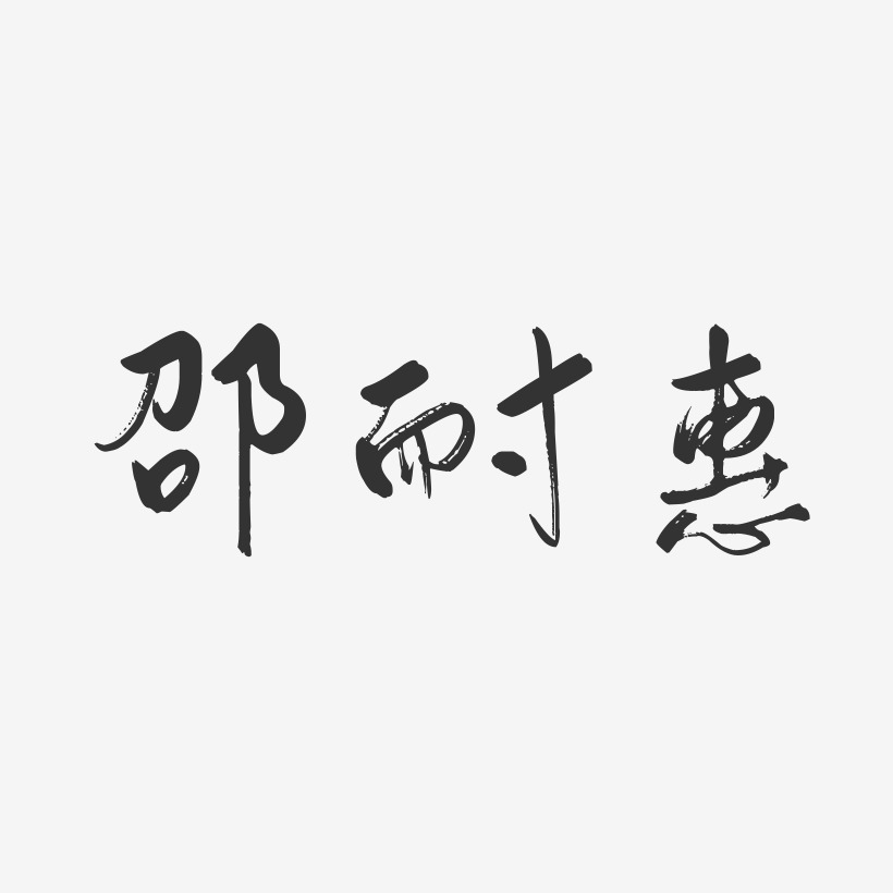 邵耐惠-行云飞白字体签名设计