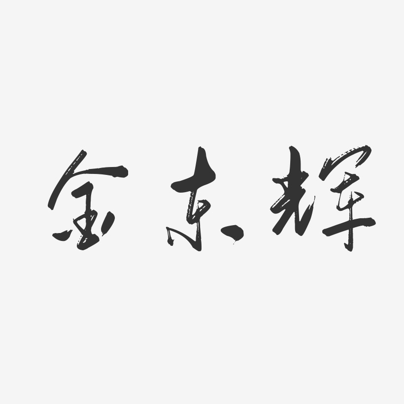 金东辉-行云飞白字体签名设计