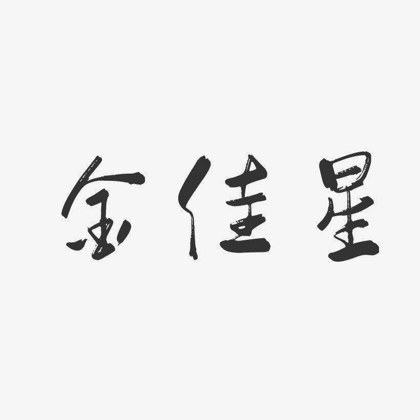 金佳星-行云飞白字体签名设计