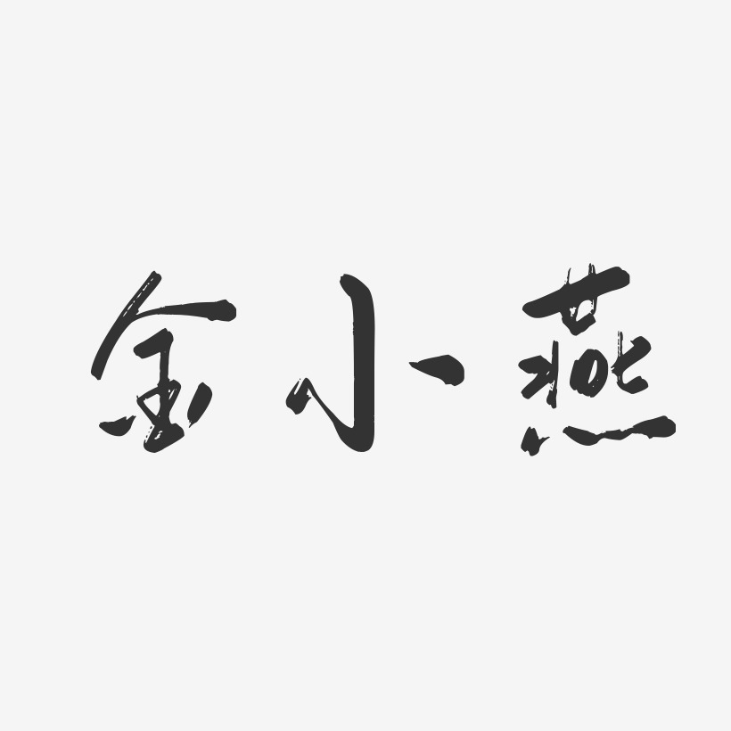 金小燕-行云飞白字体签名设计