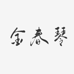 金春琴-行云飞白字体签名设计