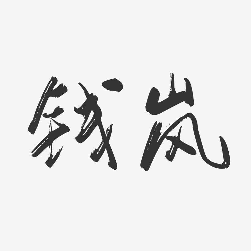 钱岚-行云飞白字体签名设计