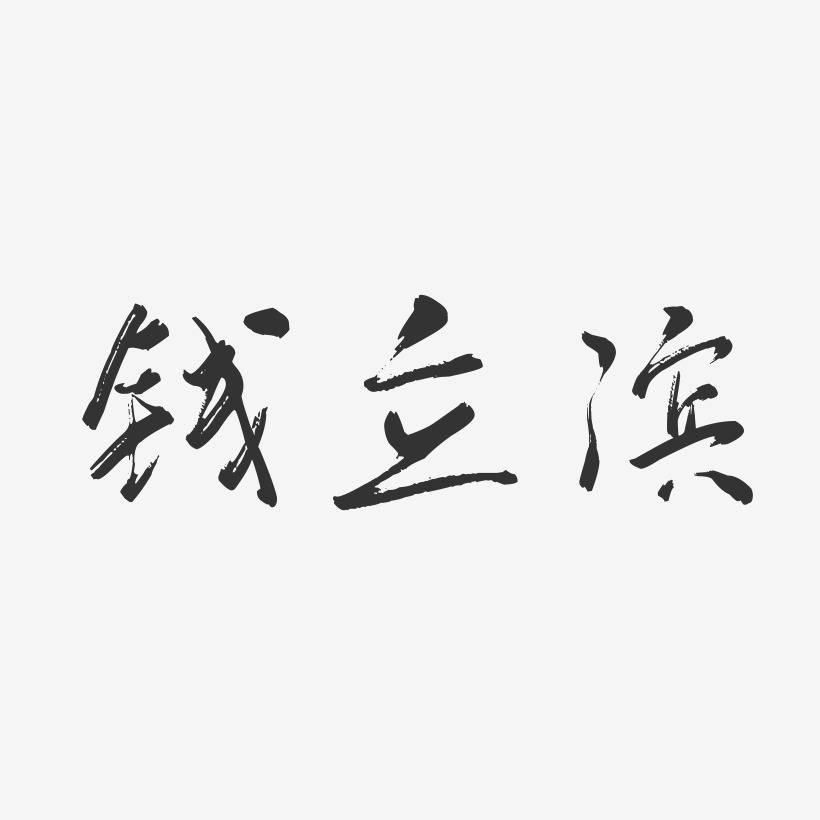 钱立滨-行云飞白字体签名设计