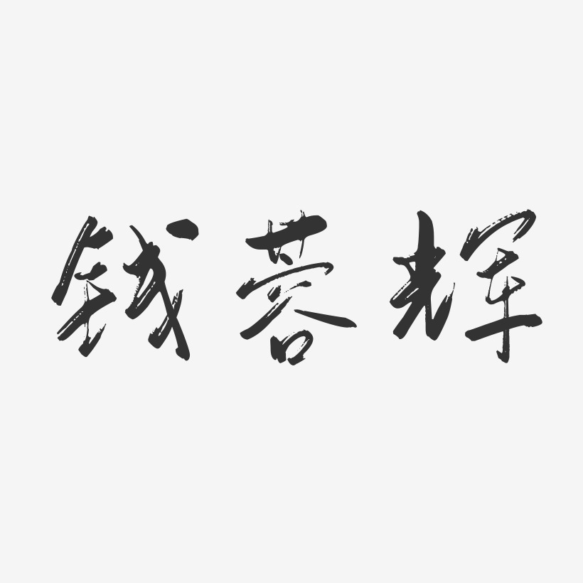 钱蓉辉-行云飞白字体签名设计