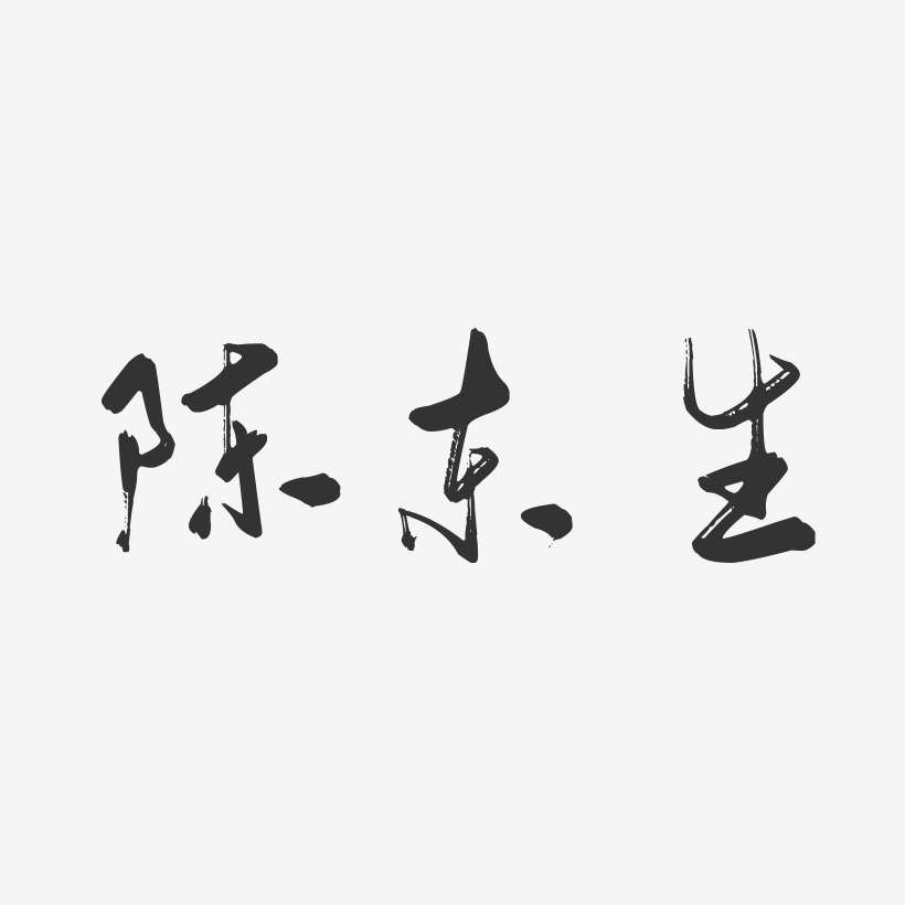 陈东生-行云飞白字体签名设计