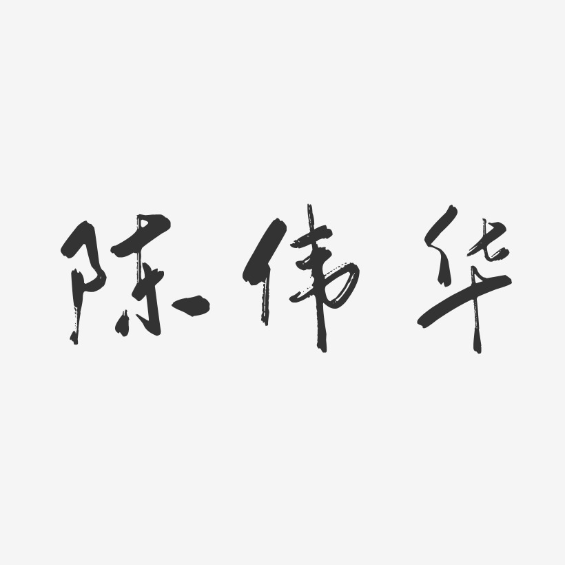 陈伟华-行云飞白字体签名设计
