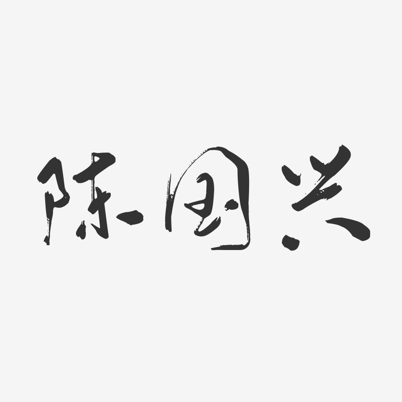 陈国兴-行云飞白字体签名设计