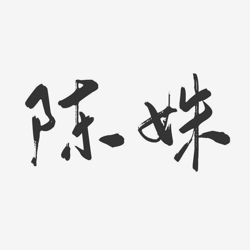 陈姝-行云飞白字体签名设计