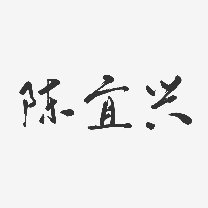 陈宜兴-行云飞白字体签名设计