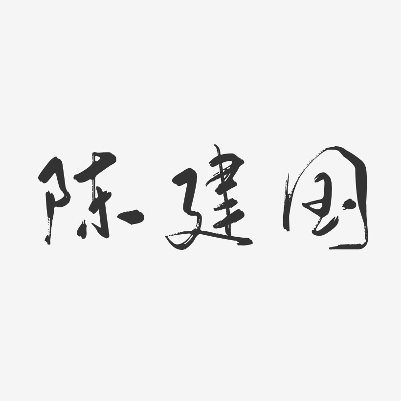 陈建国-行云飞白字体签名设计