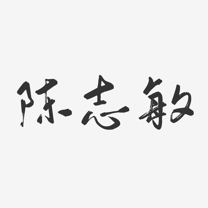 陈志敏-行云飞白字体签名设计