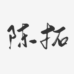 陈拓-行云飞白字体签名设计