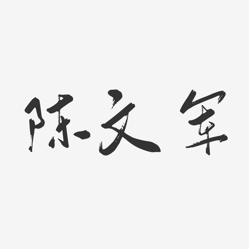 陈文军-行云飞白字体签名设计