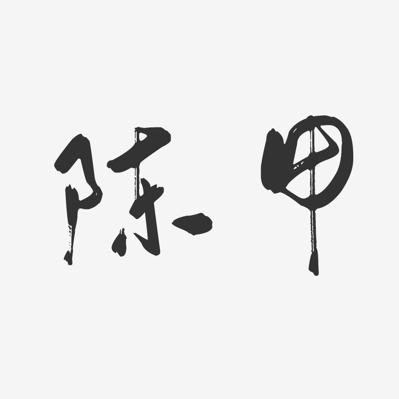 陈甲-行云飞白字体签名设计